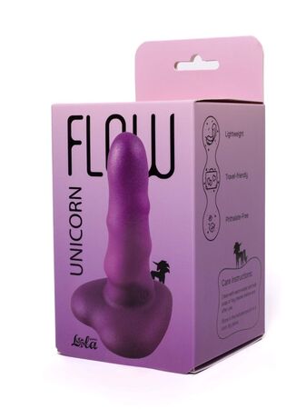 Фиолетовый нереалистичный дилдо Unicorn Max - 12,5 см.